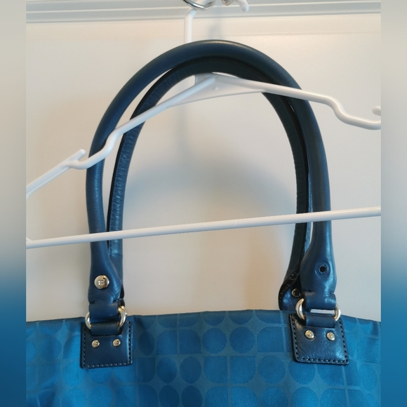 Kate Spade turquoise canvas tote bag - Picture 8 of 15